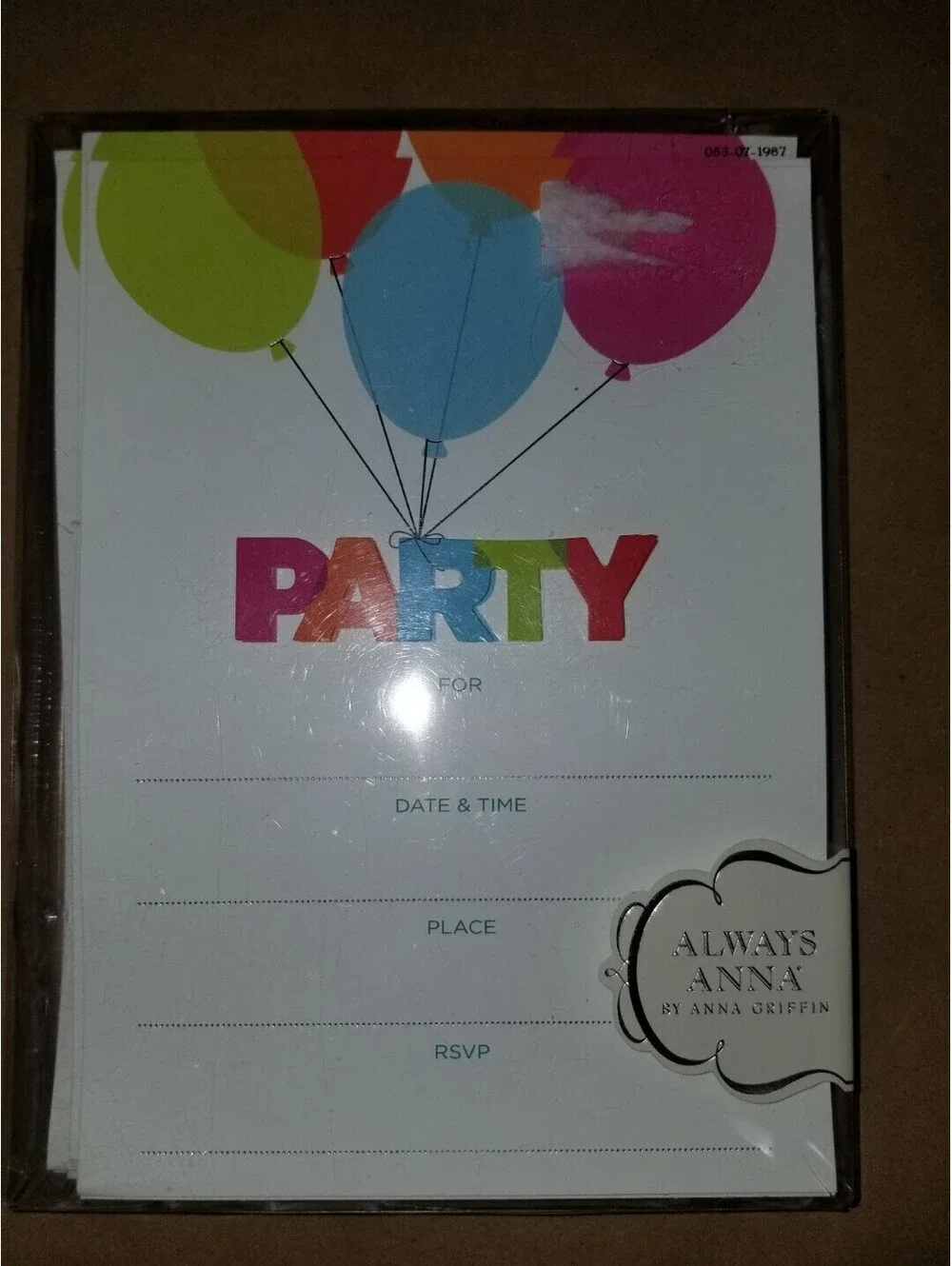 ALWAYS ANNA BY ANNA GRIFFIN PARTY INVITATIONS FILL-IN WITH ENVELOPES 10 COUNT